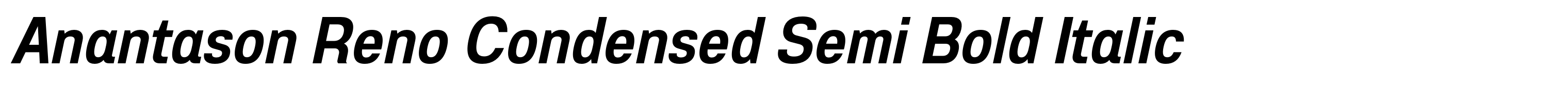 Anantason Reno Condensed Semi Bold Italic